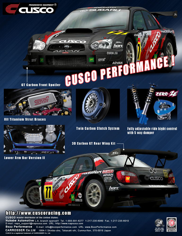 Cusco Performance Ad