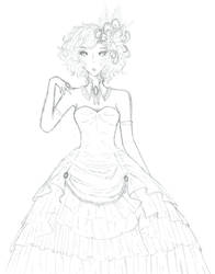 Peacock Dress Uncolored