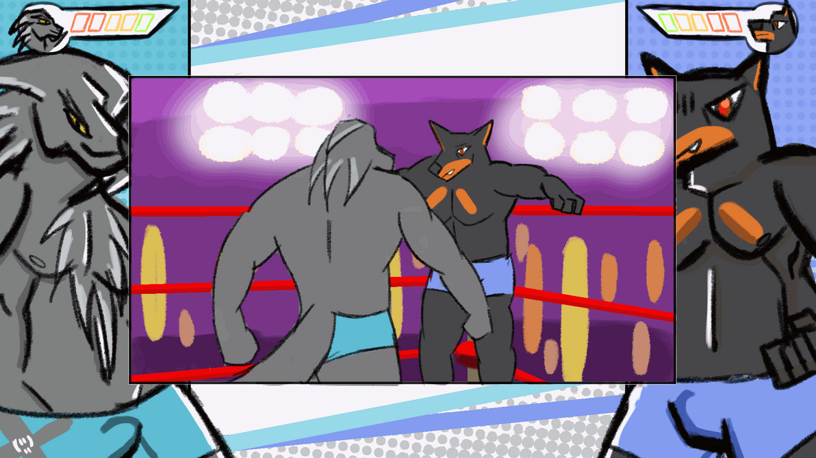 (Pro wrestling) Corner Gut Punch by BunBunee on DeviantArt