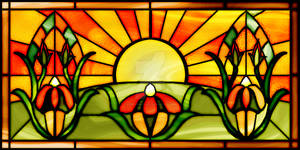 Sunrise Stained Glass Window