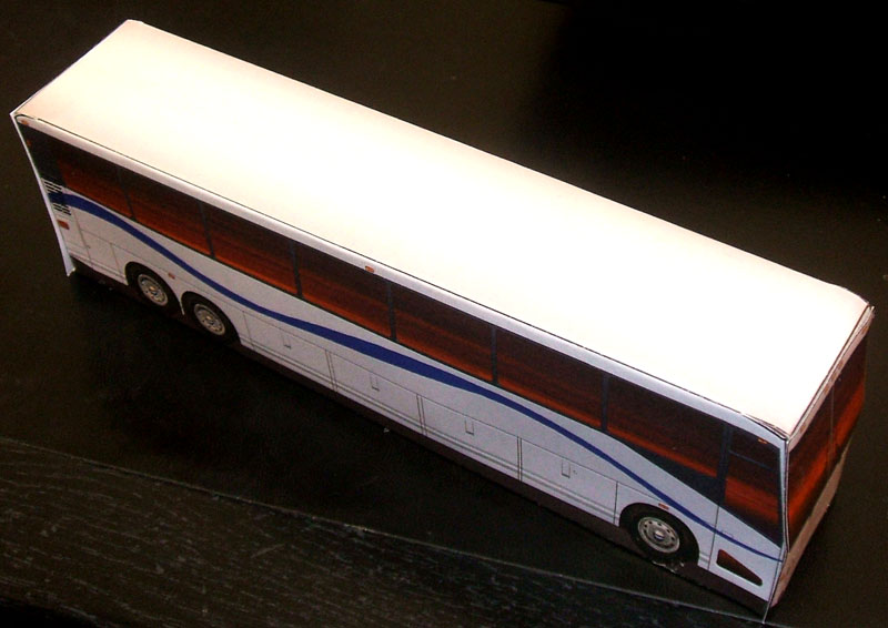 Papercraft Charter Bus