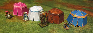 Kingmaker Papercraft Pavilion Tents