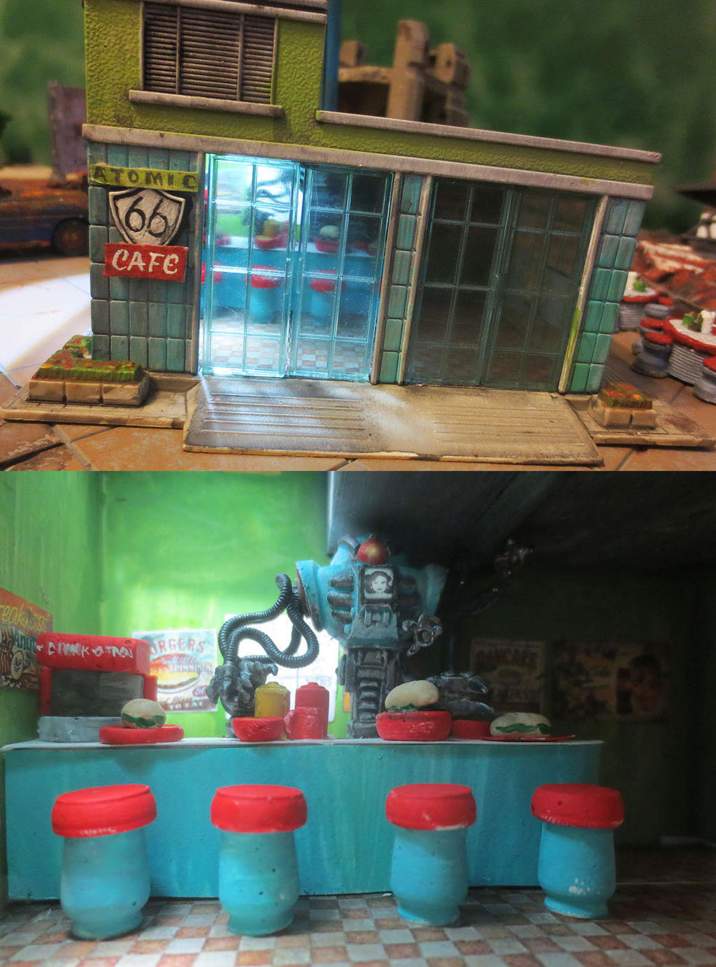 The Atomic 66 Cafe - Inside and Out by JordanGreywolf