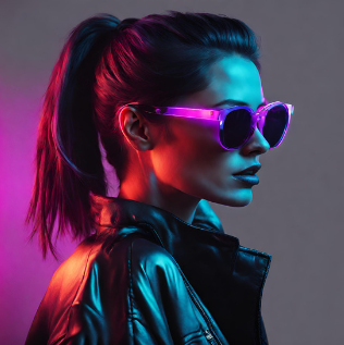 Realisitc neon profile picture by LouiDev on DeviantArt