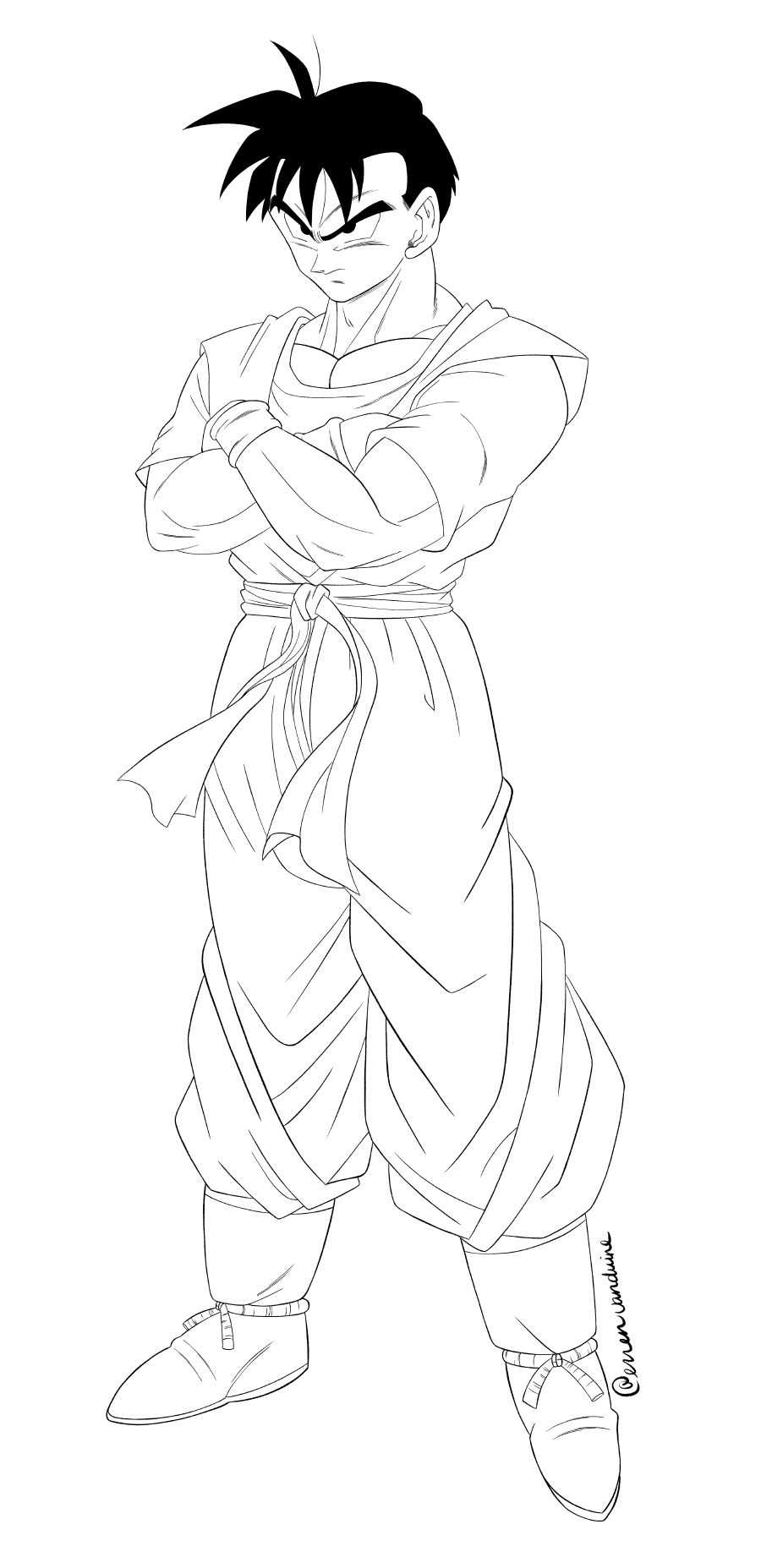 Future Gohan Line Art by KagariAsuha on DeviantArt