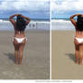 Retouch Woman on the beach