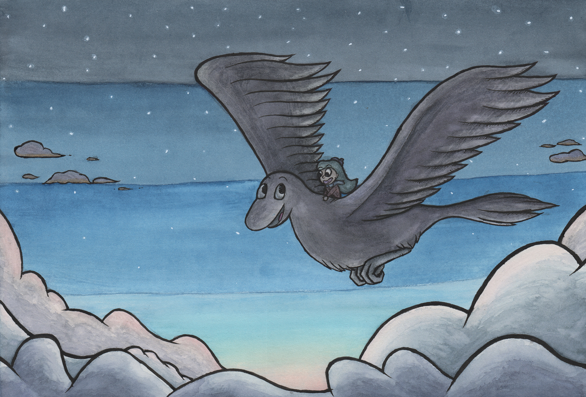 Hilda And The Big Bird by mattyhex