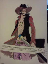 Mihawk watercolor WIP 2