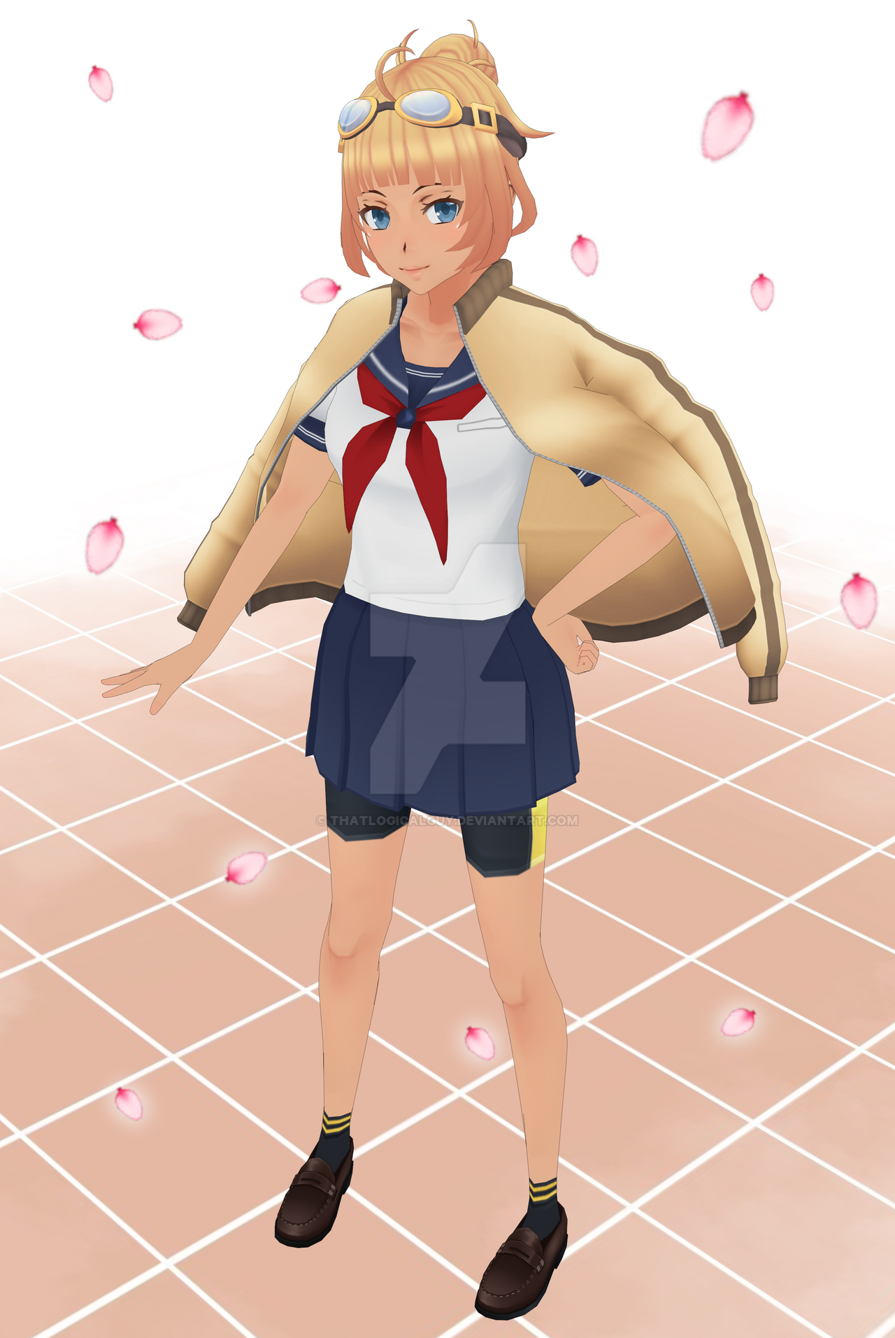 Asu Rito old design render by ThatLogicalGuy on DeviantArt