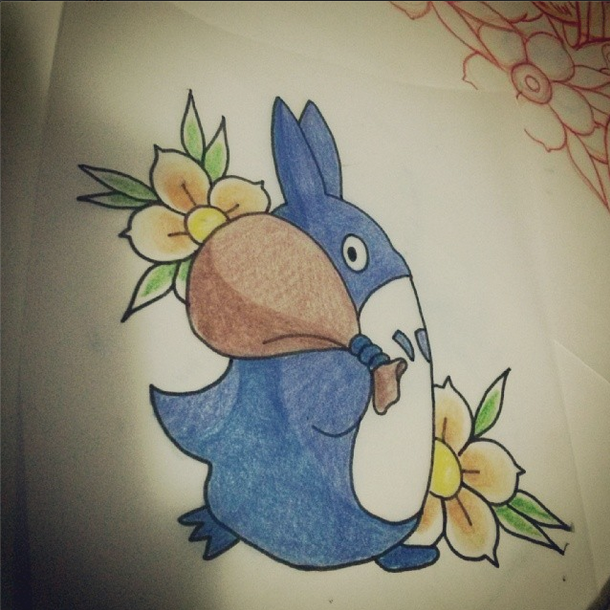 Chu Totoro Tattoo Sketch By Faby Botan On Deviantart