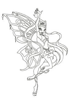 Winx Club Enchantix Stella coloring page