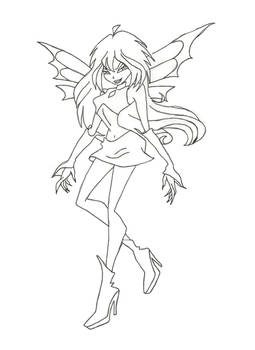 Winx Dark Bloom coloring page