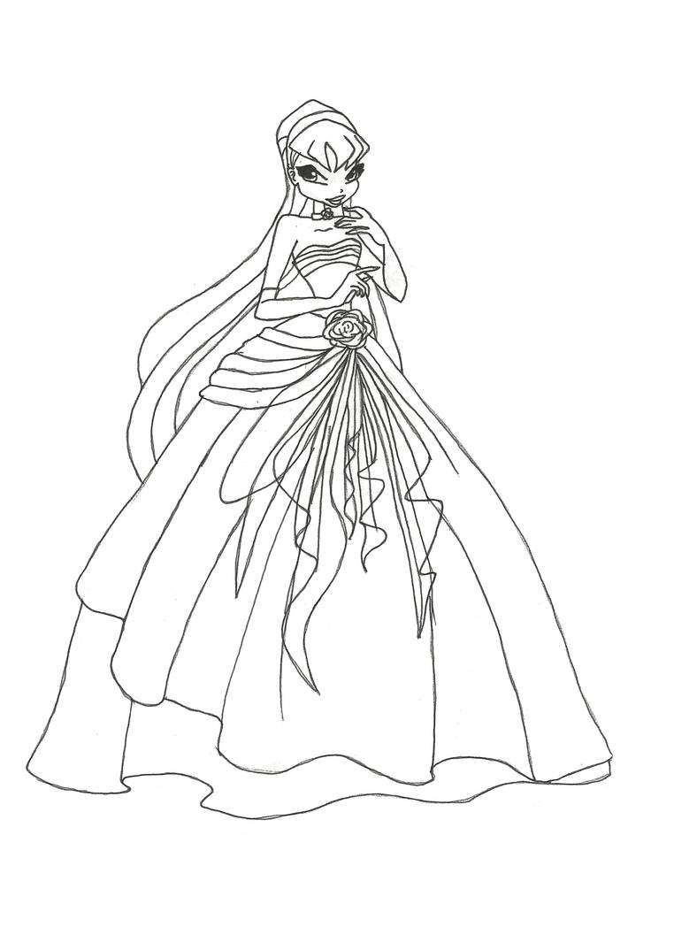 Download Winx Club Ball Gown Stella Coloring Page by winxmagic237 on DeviantArt