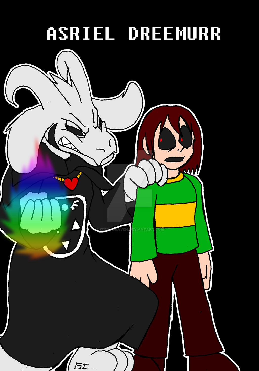 Asriel Vs Chara by zeroa5raven on DeviantArt