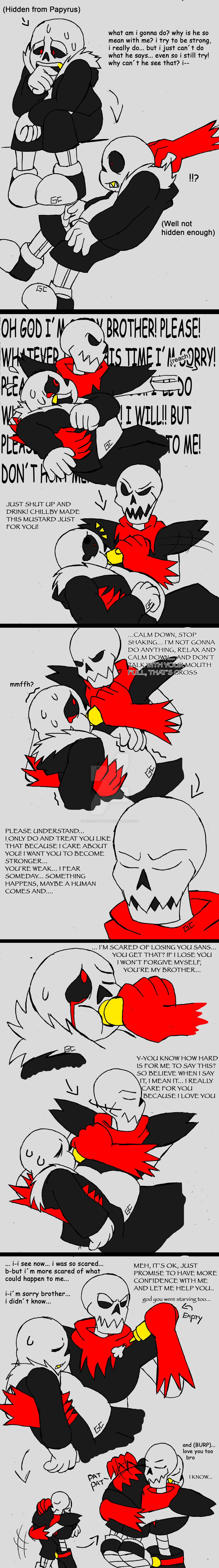 Underfell Comic I May Be Mean But I Care For You