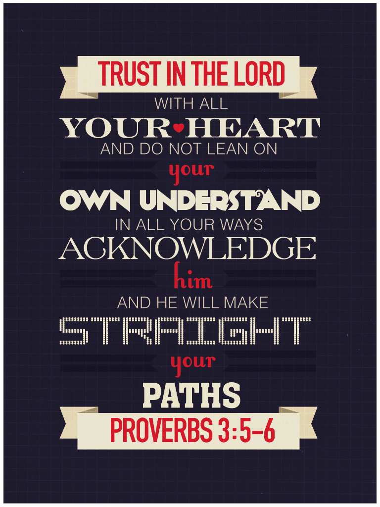 Proverbs 3:5-6 - Poster