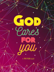 1 Peter 5:7 - Christian Poster