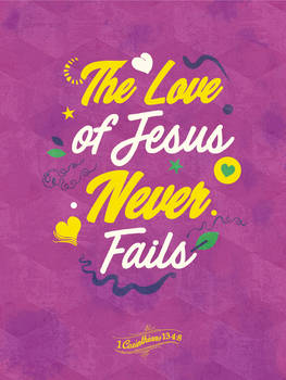 1 Corinthians 13 4:8 - Poster