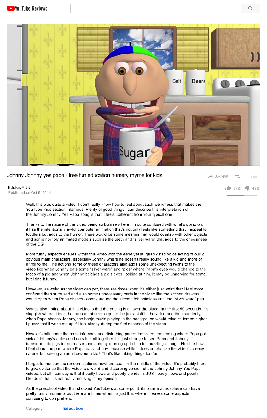 YT Reviews - Johnny Johnny yes papa (EdukayFUN) by Intrancity on DeviantArt YT Reviews - Johnny Johnny yes papa (EdukayFUN) by Intrancity on DeviantArt