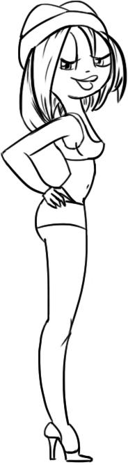 lineart girl