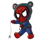 Spider-Man in a bear hoodie by SarahMaiden