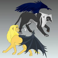 Cloud and Sephiroth lions