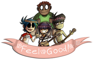 Feel Good! Gorillaz Group Sticker( + Speedpaint!)