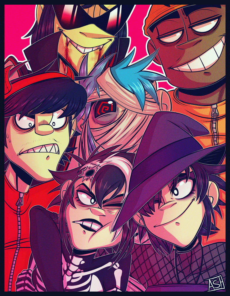 Gorillaz be happy. Gorillaz ashesfordayz. Рассел гориллаз. Гориллаз Хэллоуин. Gorillaz 2018.