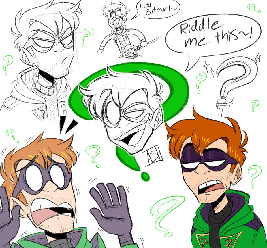 Riddler design doodles by Ashesfordayz on DeviantArt