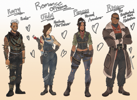 The Romance options - Fallout 2077 AU