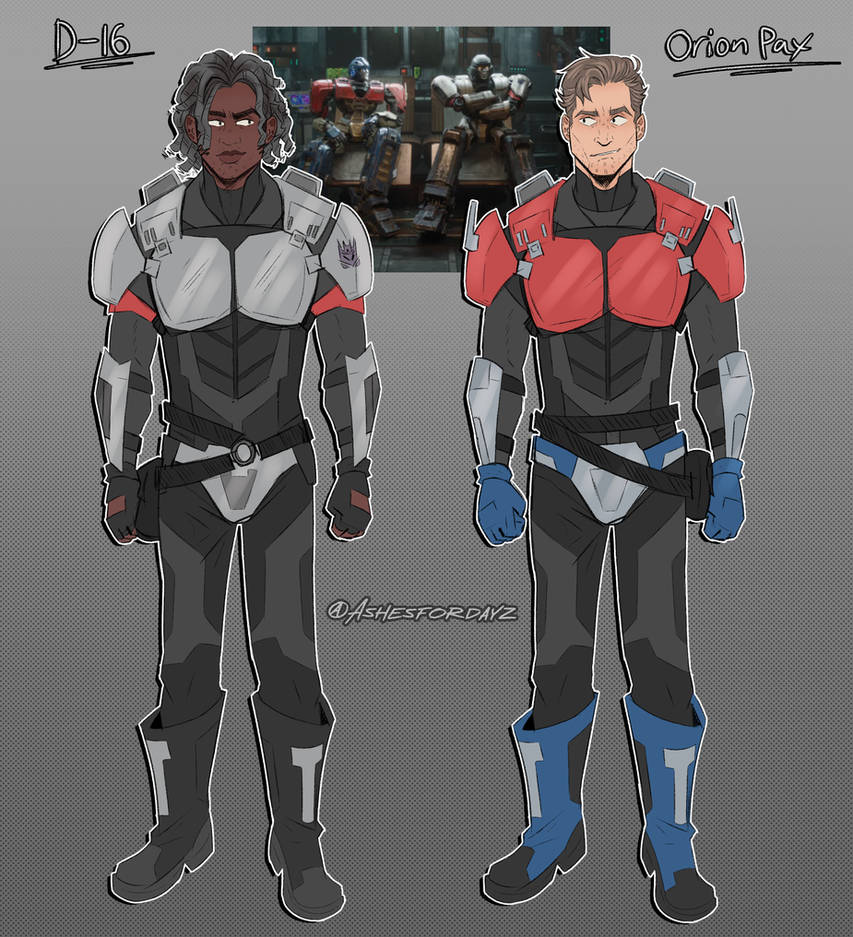 Orion Pax and D-16 human versions - TF One by Ashesfordayz on DeviantArt