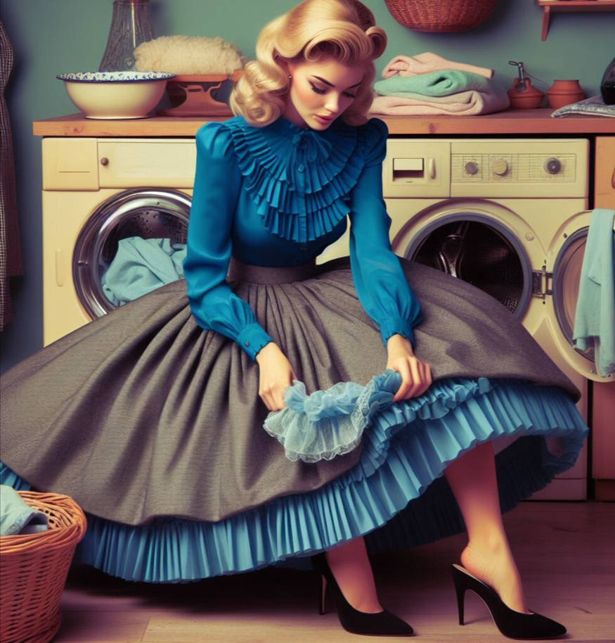 Tim doing laundry en femme by RinaLane on DeviantArt