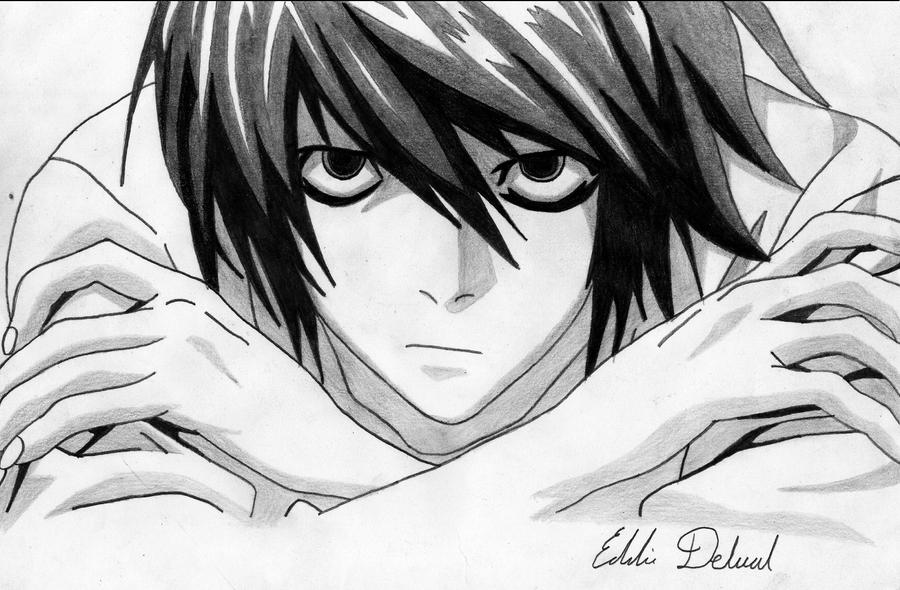 l from deathnote blue hair