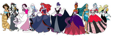 Disney Princesses Colored as Monster High