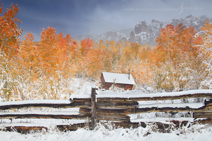 First Snow at the Cabin