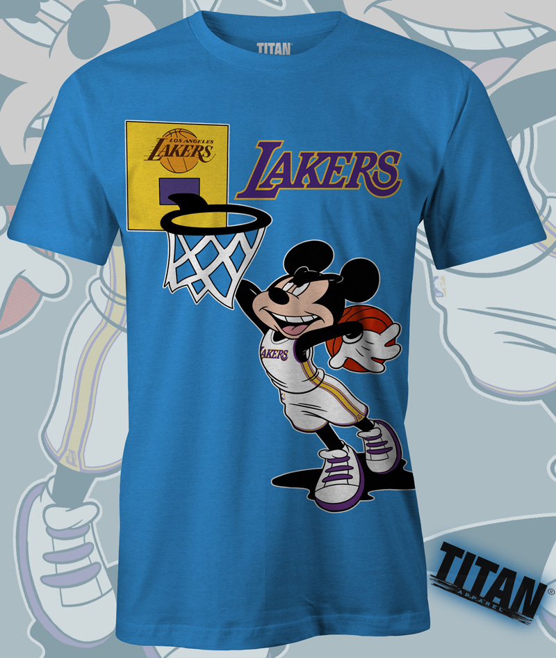 Disney Mickey Squad Los Angeles Lakers T shirt - Limotees