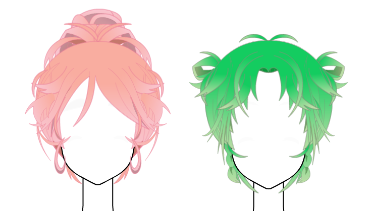 Gradient Hair Exports {Kisekae} by mutatedjelly on DeviantArt