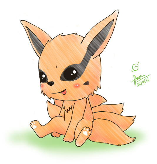 nine tailed fox Chibi by armice on DeviantArt