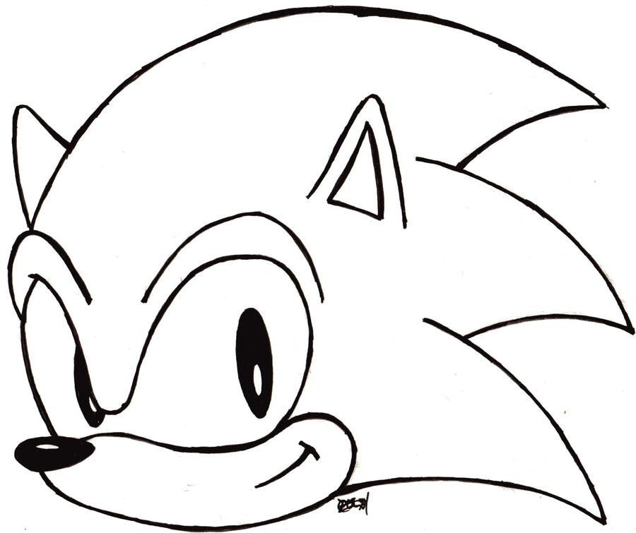 Sonic the Hedgehog lineart by Chazman on DeviantArt