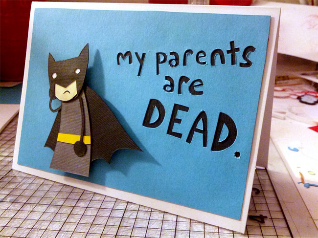 Sad Batman Greeting Card