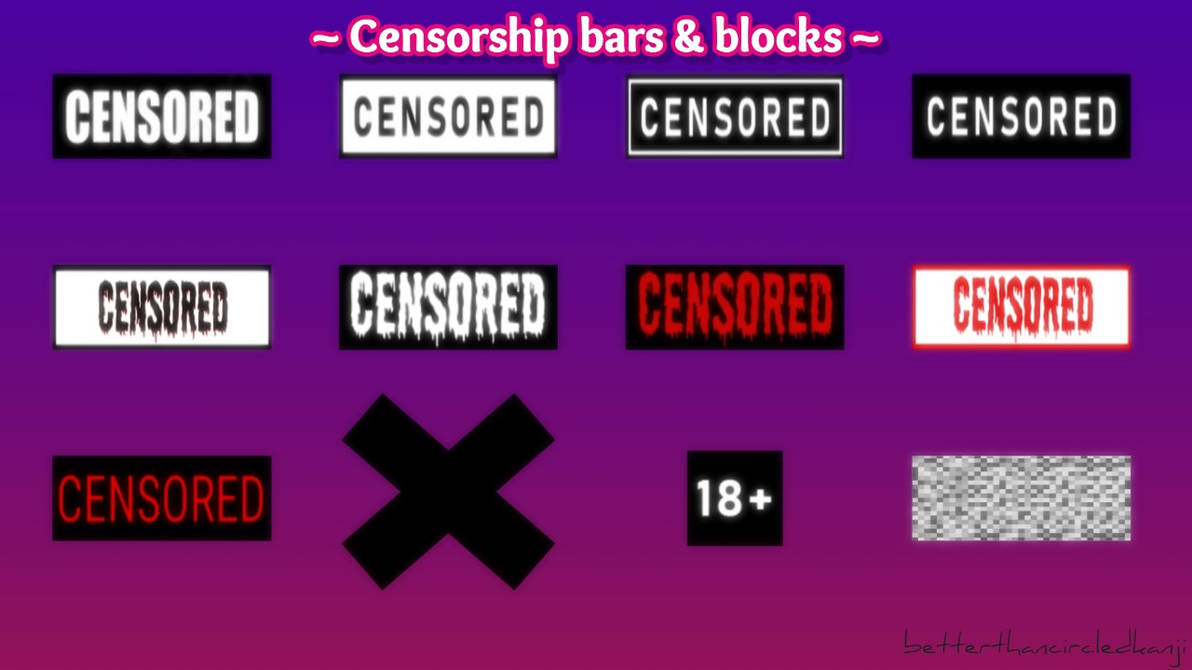 Deviantart Censor Sticker Censorship bars and blocks - DL by Ana--Nyan on DeviantArt