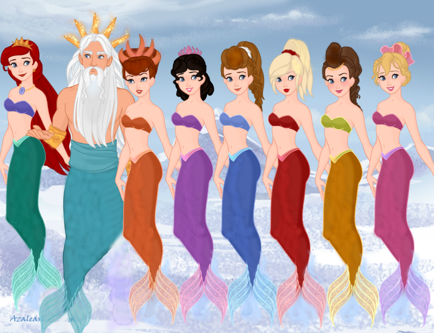 Merfolk Princess Disney Merfolk by M-Mannering on DeviantArt
