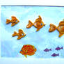 Gold Fish Family in Quilling