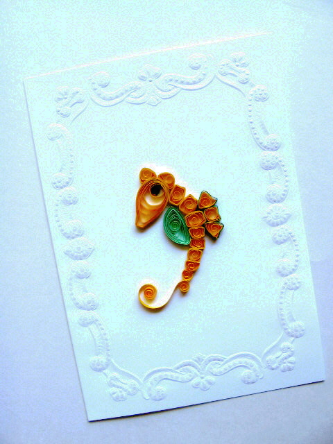 Aug.07, Seahorse in Quilling