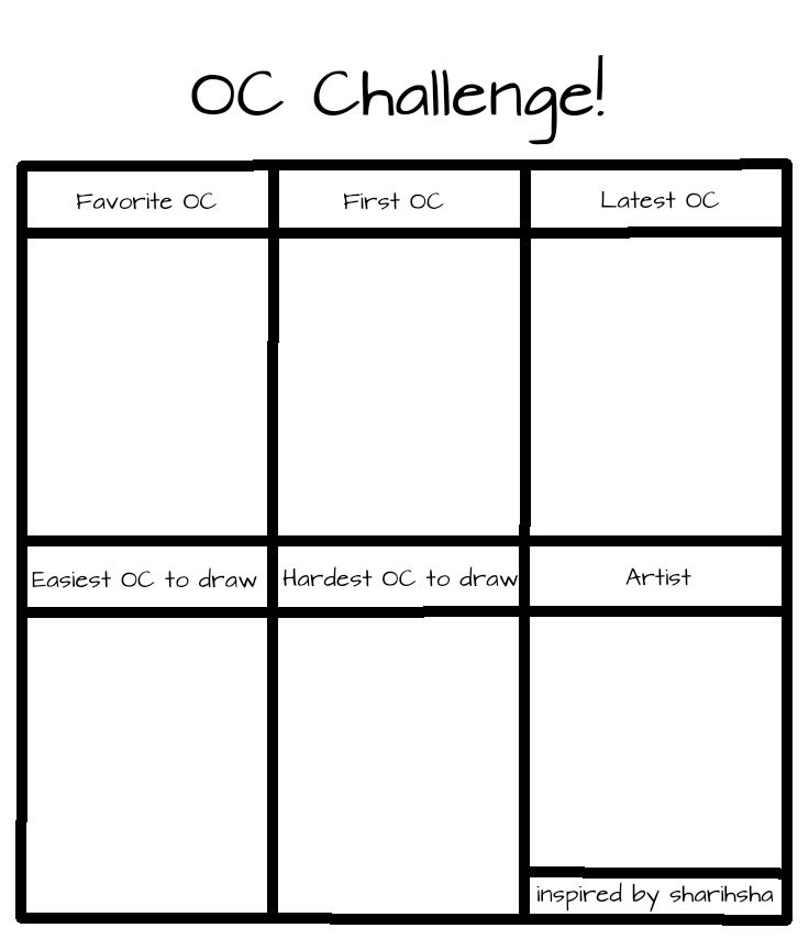 Blank OC Challenge template by PalePegasus06 on DeviantArt