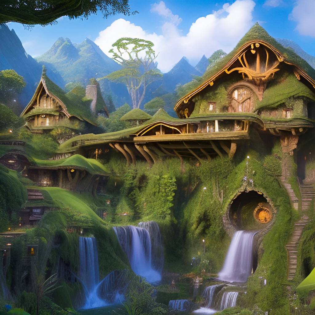 Deviantart Houses Fantasy houses in the rainforest with waterfalls by Cjb1981 on DeviantArt