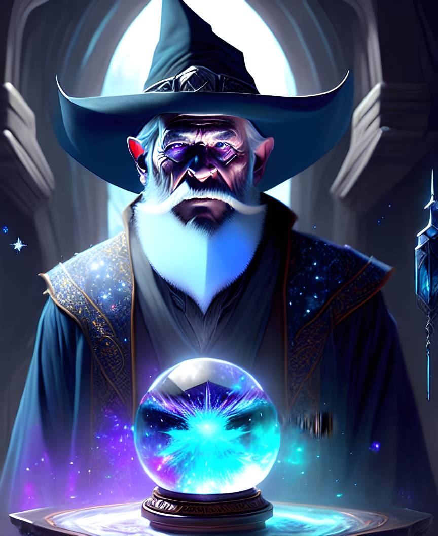 Wizard Fe Old Wizard with a Crystal ball by Cjb1981 on DeviantArt