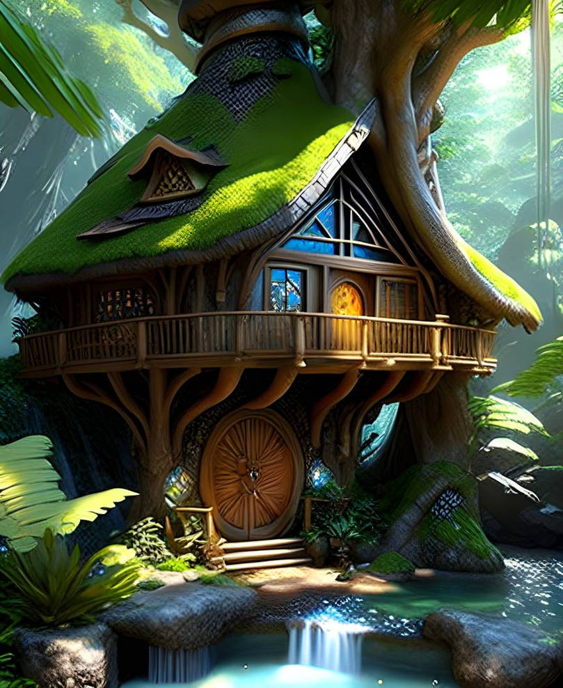 Fantasy Treehouse in the rainforest by Cjb1981 on DeviantArt