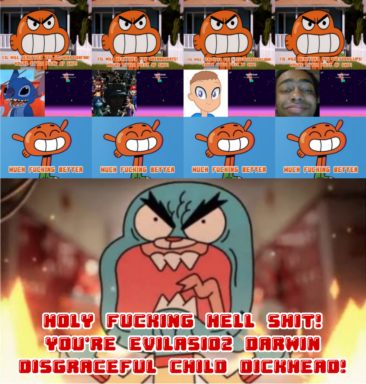 Evilasio2 Gumball Rages at Evilasio2 art by Goodasio2 on DeviantArt
