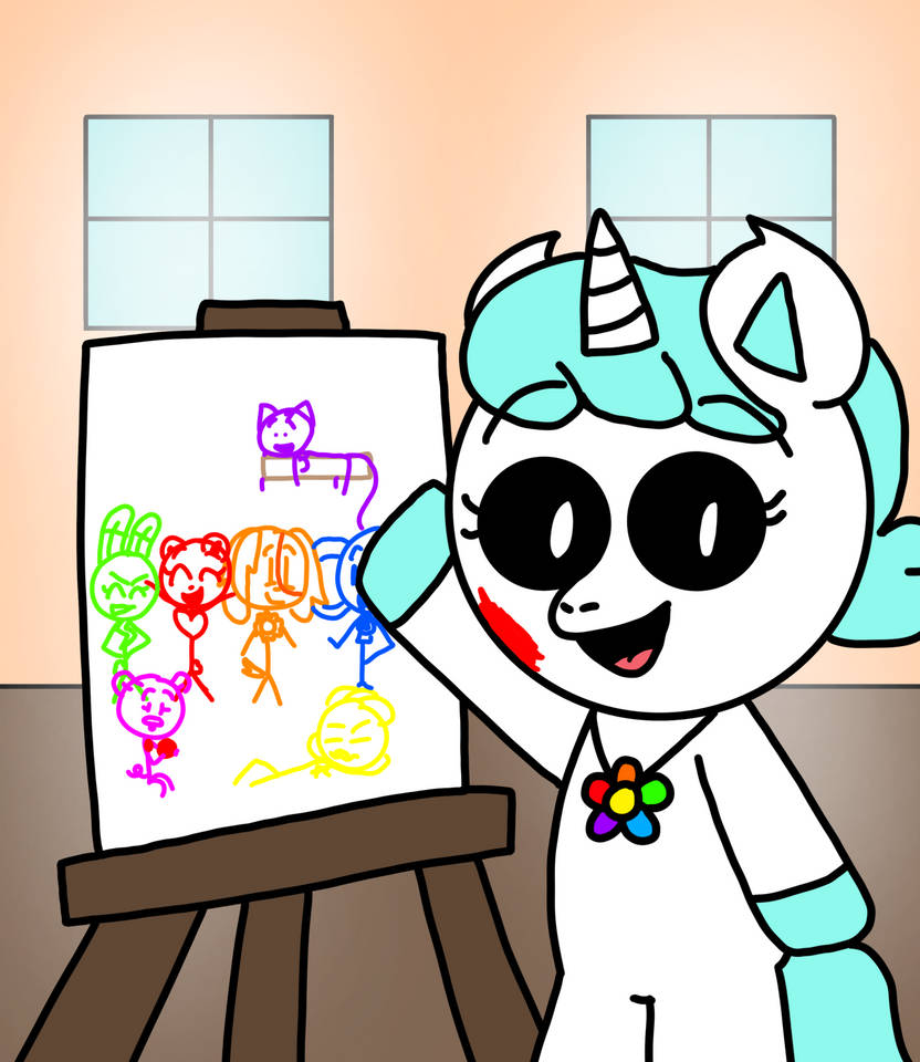 CraftyCorn And Her New Painting by OfficalxKawiiLovex on DeviantArt